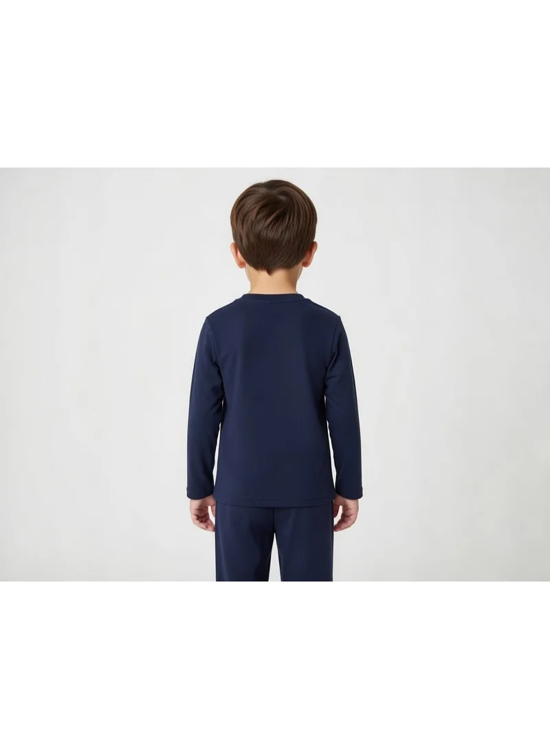 سبايدر مان سبايدرمان | طقم تيشيرت وبنطال بأكمام طويلة للأولاد | كحلي